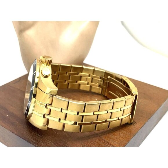 Invicta Mens Watch 7473 Signature II Quartz Black Dial Gold Stainless Steel 45mm - Picture 9 of 14